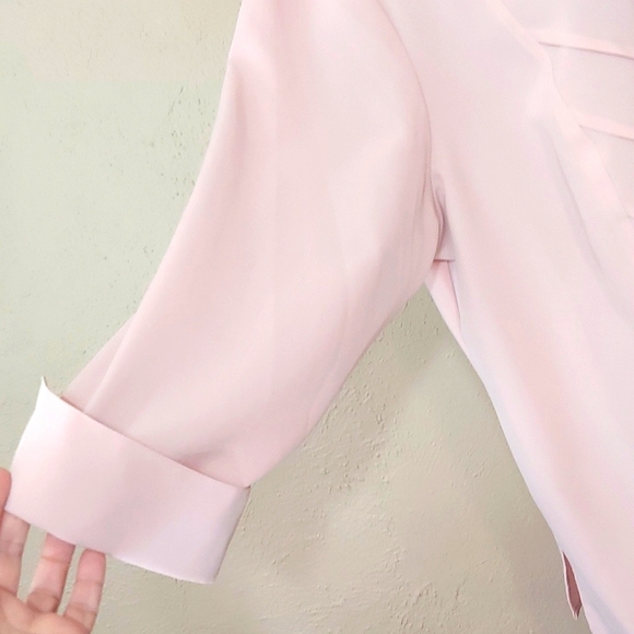 Women's Covington Soft Pink Zip Front Tunic With Textured Front - Picture 4 of 10